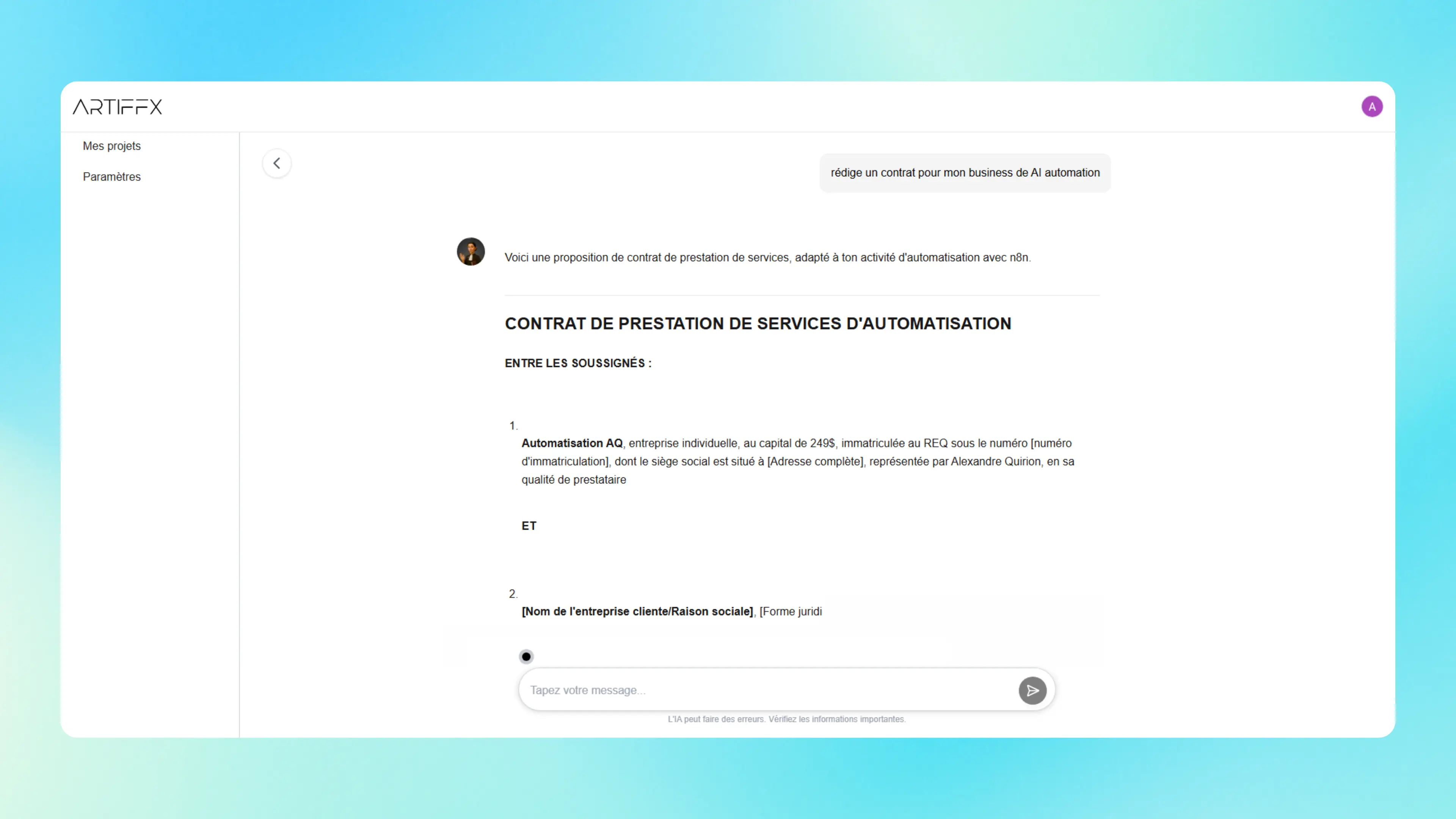 Démonstration Ezio - Marketing Artiffx (Desktop)